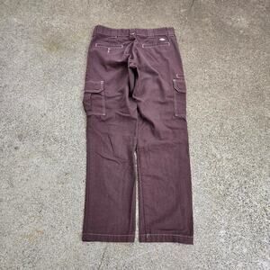 Vtg DICKIES Earthtone Contrast Stitch Multipocket Workwear Cargo Pants 32" Fit
